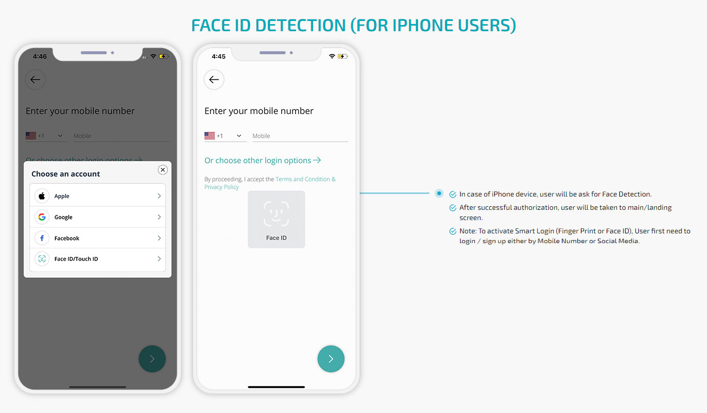 face id login