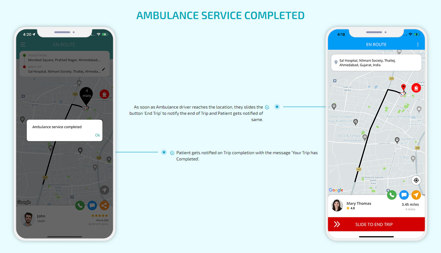 ambulance service completed