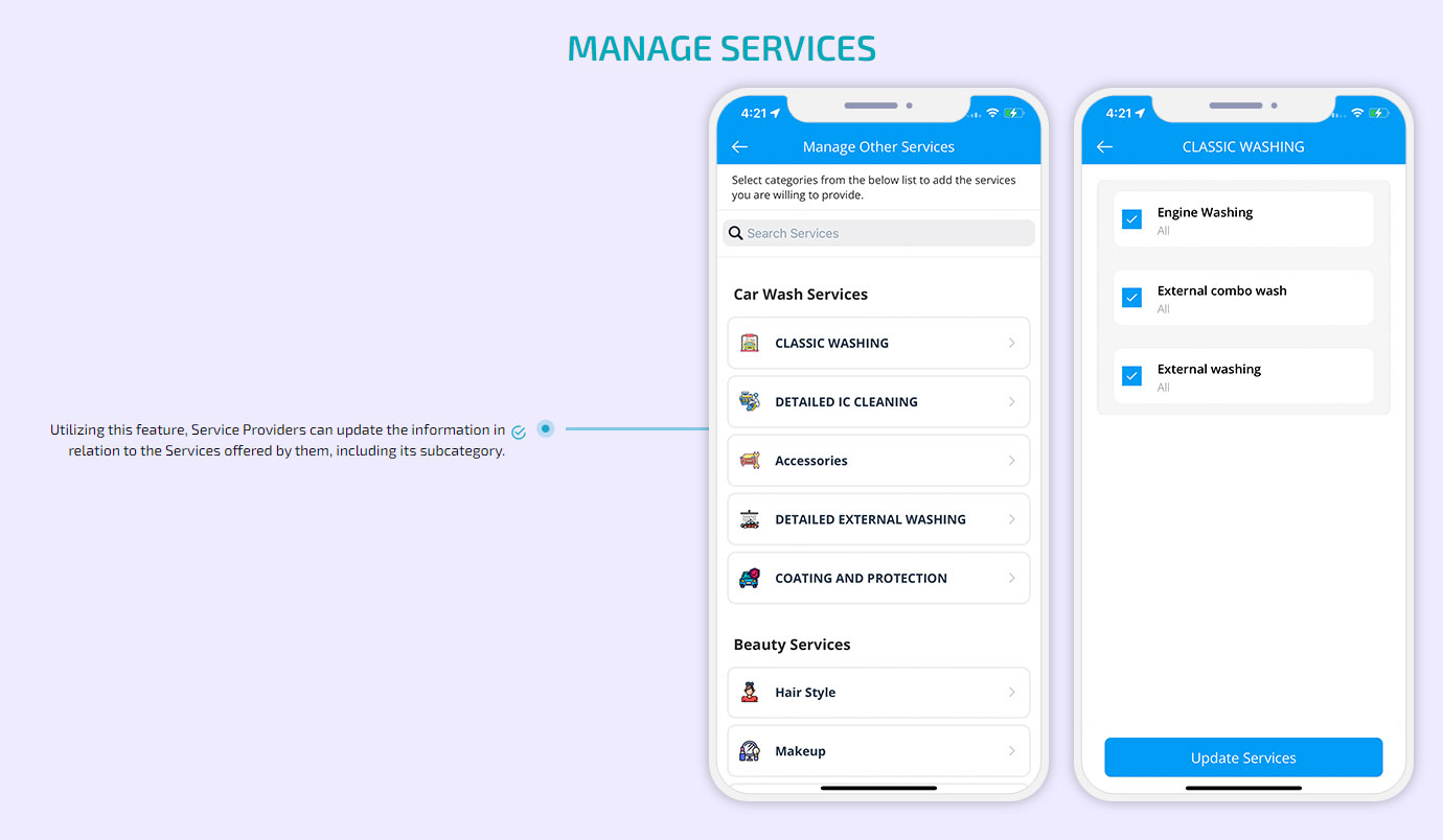 manage services