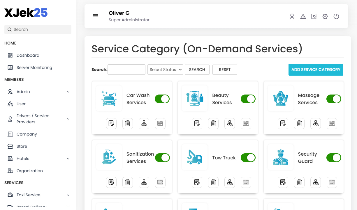 On-Demand Services Category Management